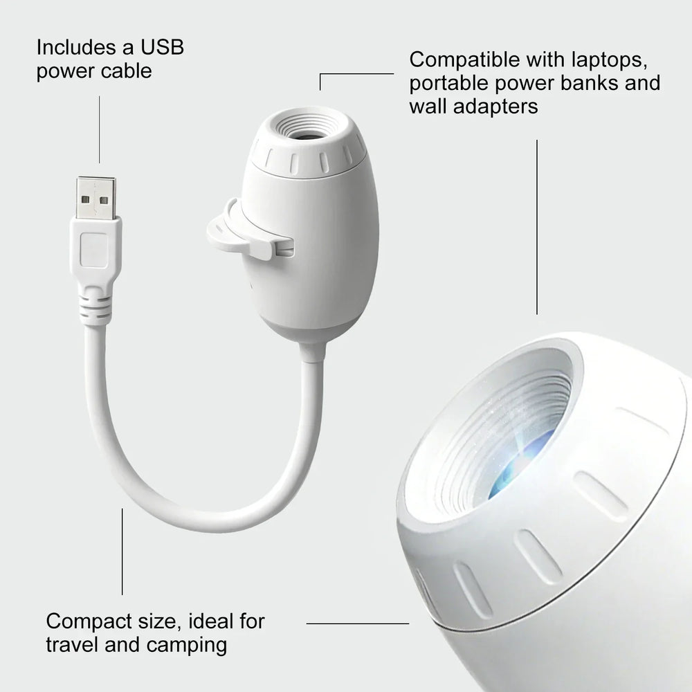 6-in-1 Galaxy Projection Night Light with Manual Focus