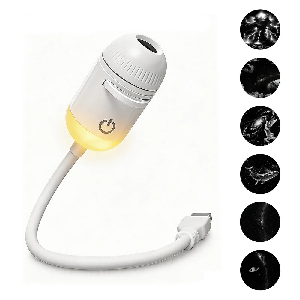 6-in-1 Galaxy Projection Night Light with Manual Focus