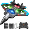 ABS Plastic Fighter Jet RC Drone – 360° Stunt Flying with LED Lights